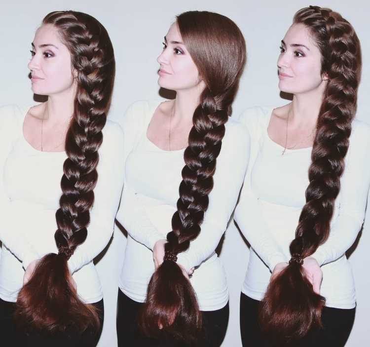 Косички наоборот много