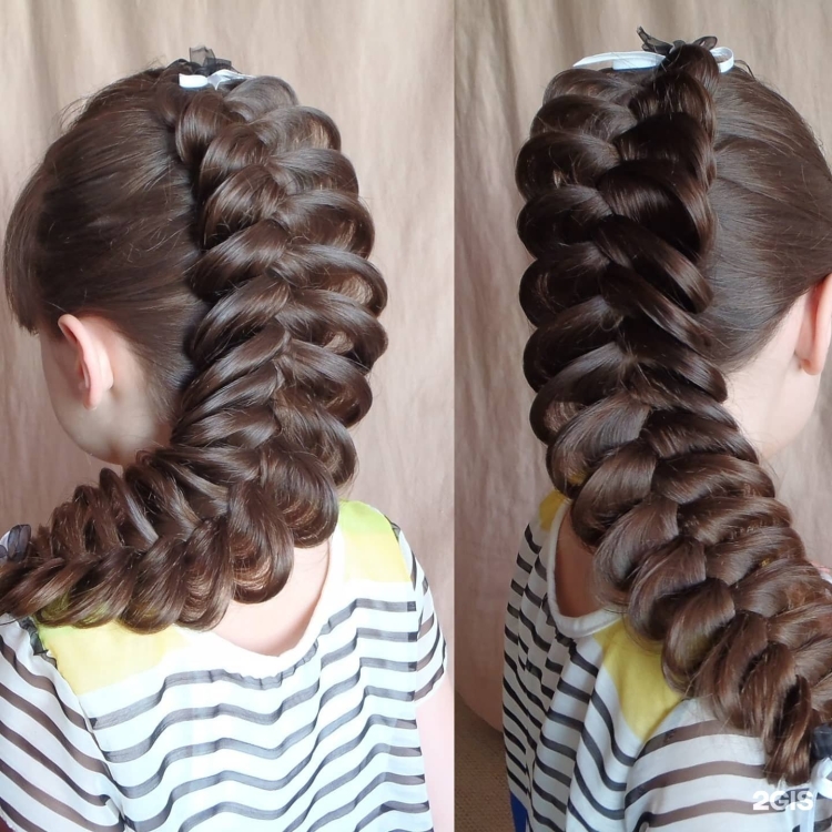 Вывернутые косы девочке