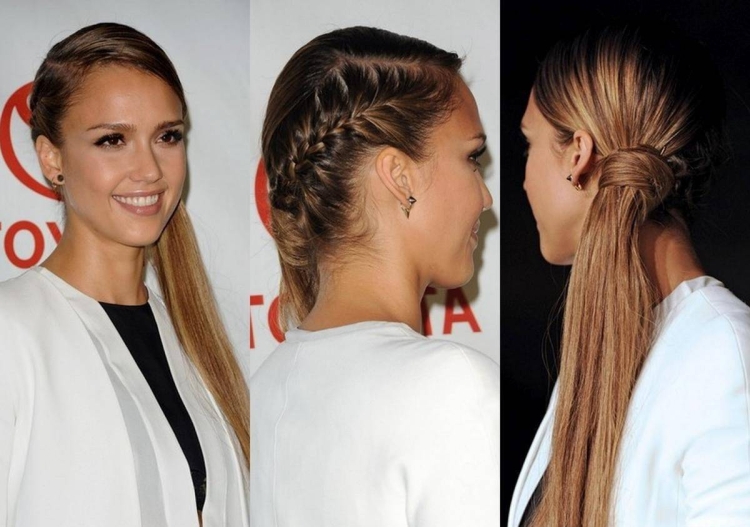 Прическа хвост на бок