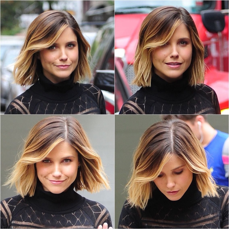 Шатуш балаяж на темные каре