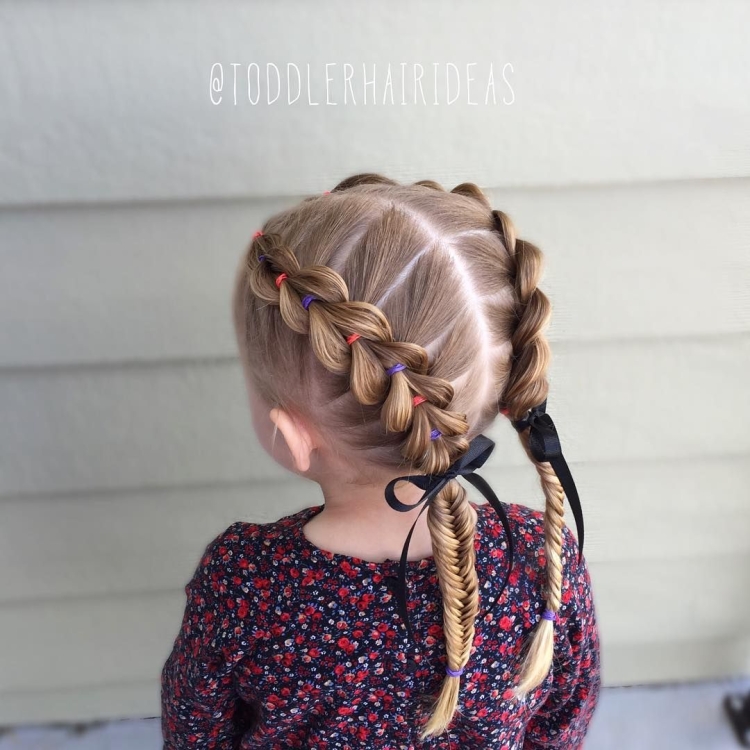 Вытянутые косички для девочек