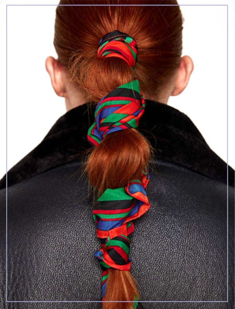 Причёски с шарфиком