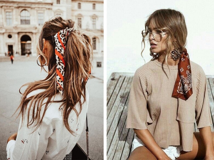 Прически с платками в волосах