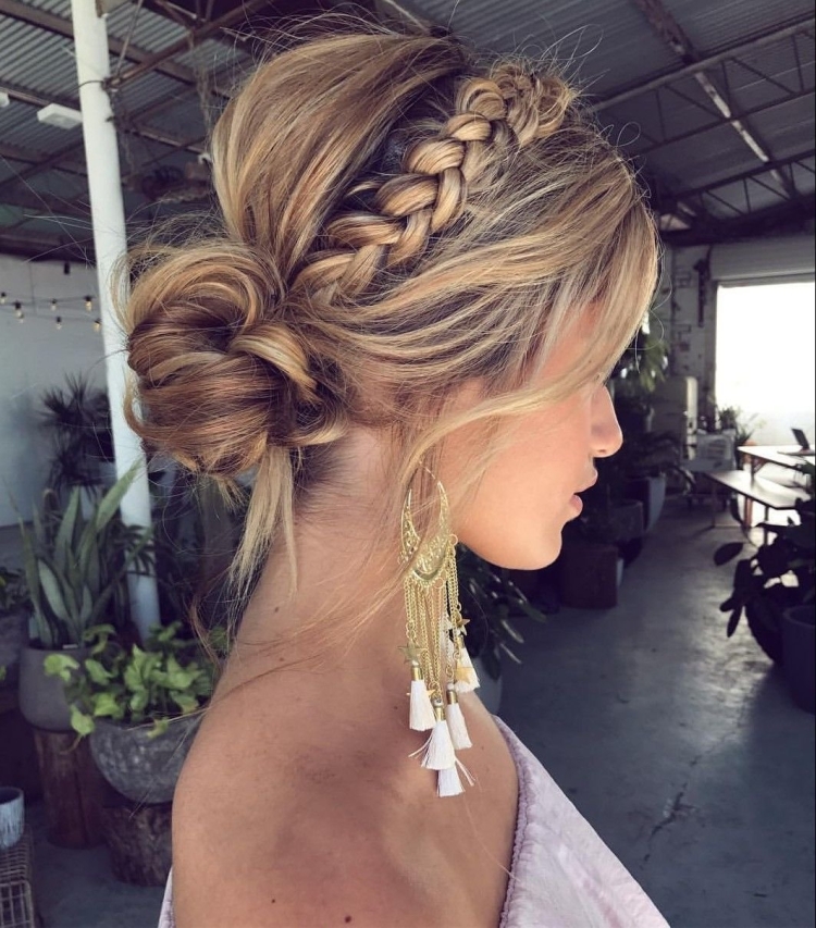 Богемные косички спереди с кольцами