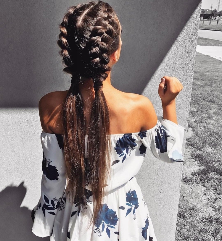 Косы на темные волосы