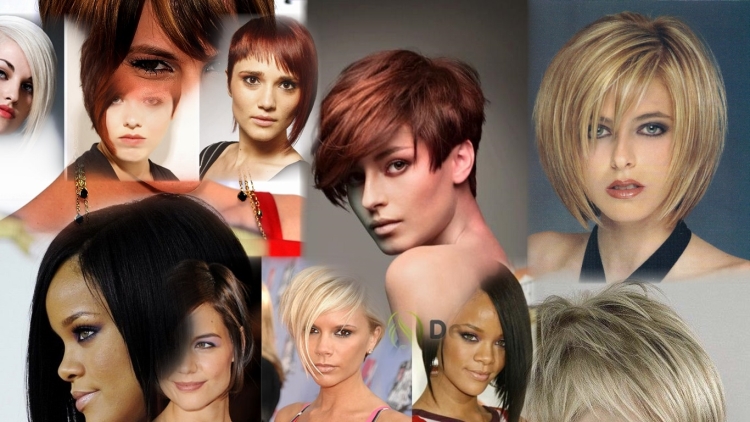 Стрижка симметрия на средние волосы