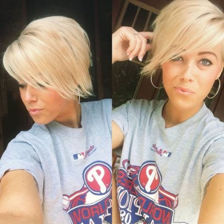 Стрижка Лонг Пикси блонд