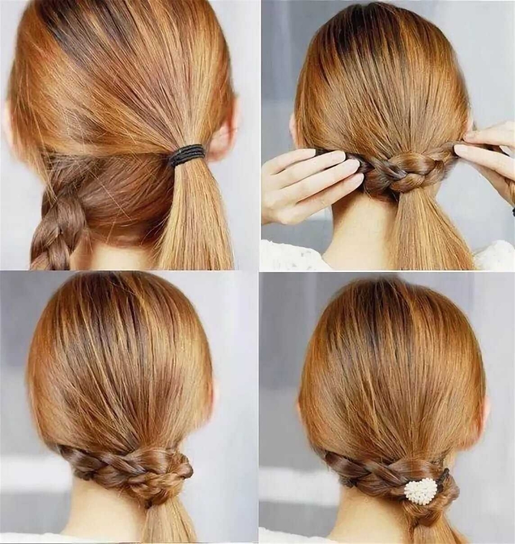 Несложные прически на средние волосы