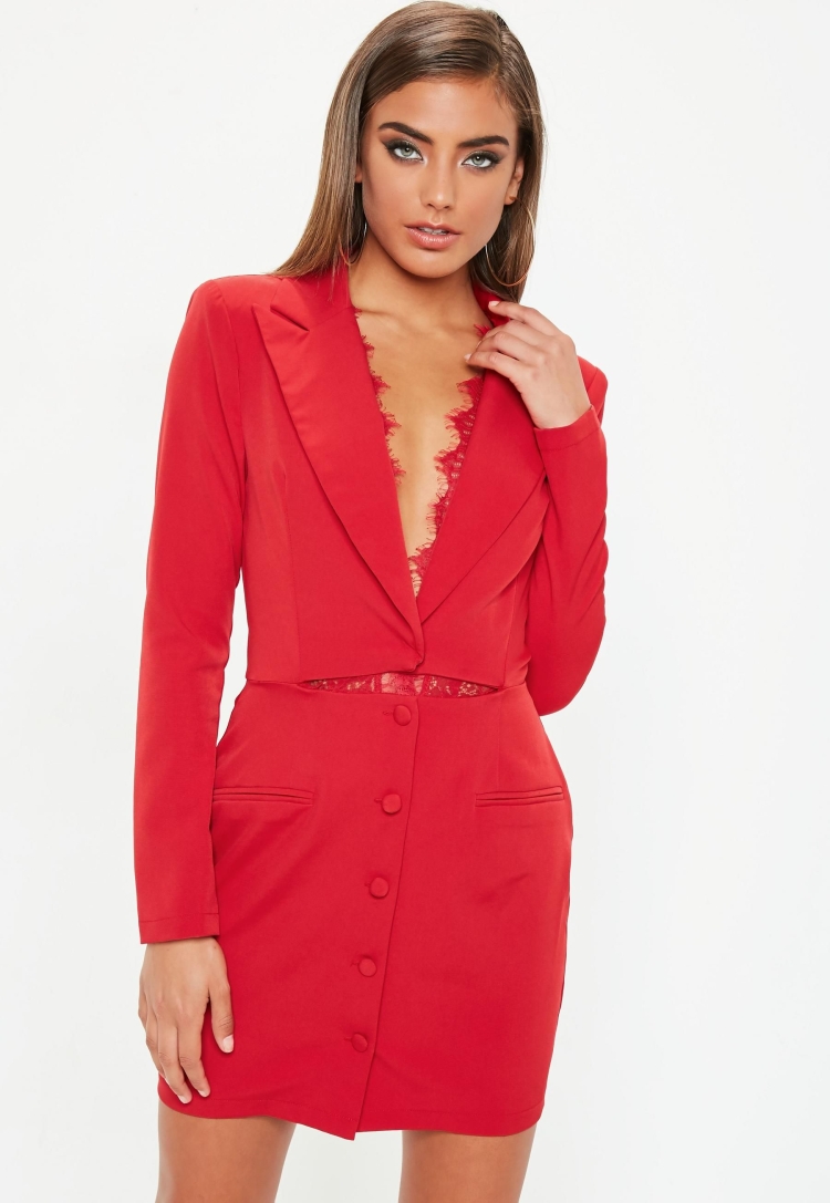 Красное платье пиджак