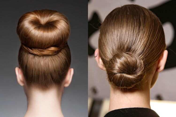 Причёски с бубликом на длинные волосы