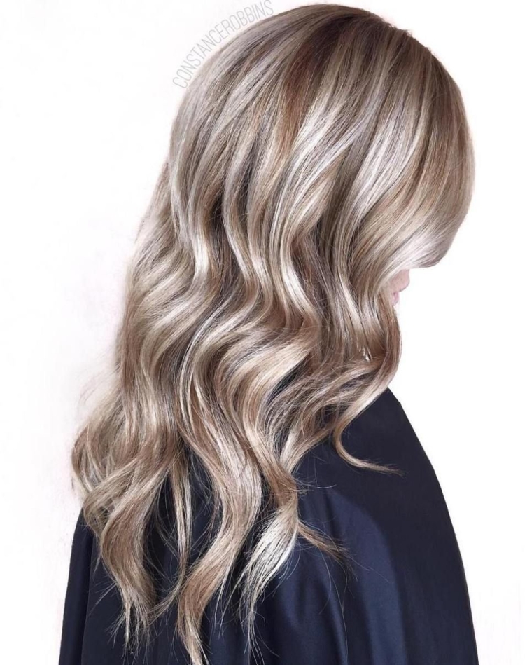 Седое мелирование на русые волосы