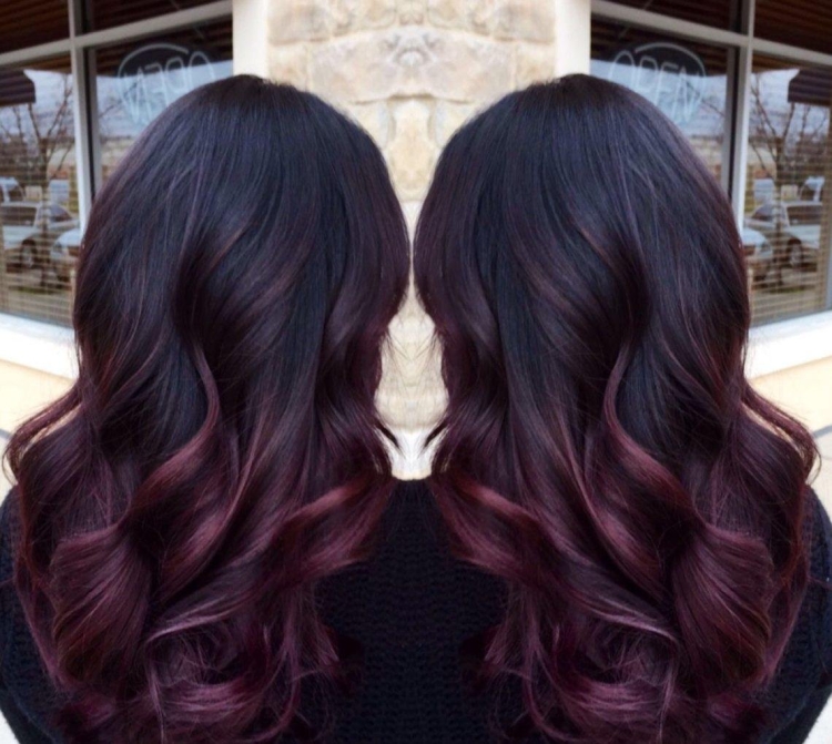 Окрашивание на черные волосы