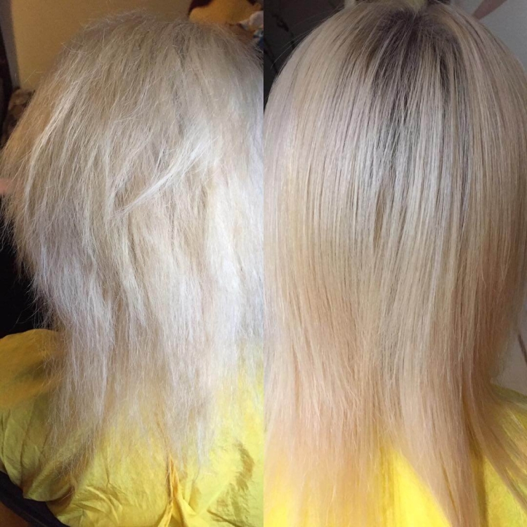 Осветленные волосы желтые