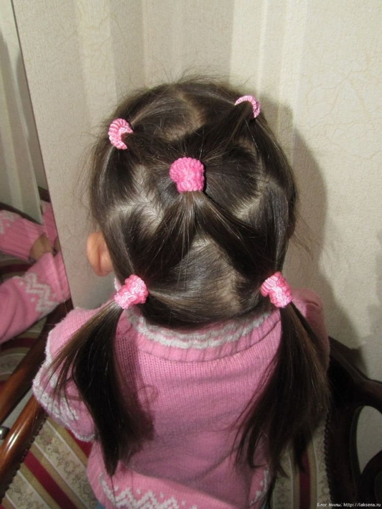 Прически из хвостиков для девочек