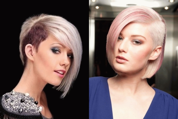 Прическа с одной стороны коротко