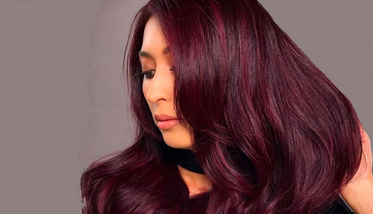 Цвет волос красный мокко