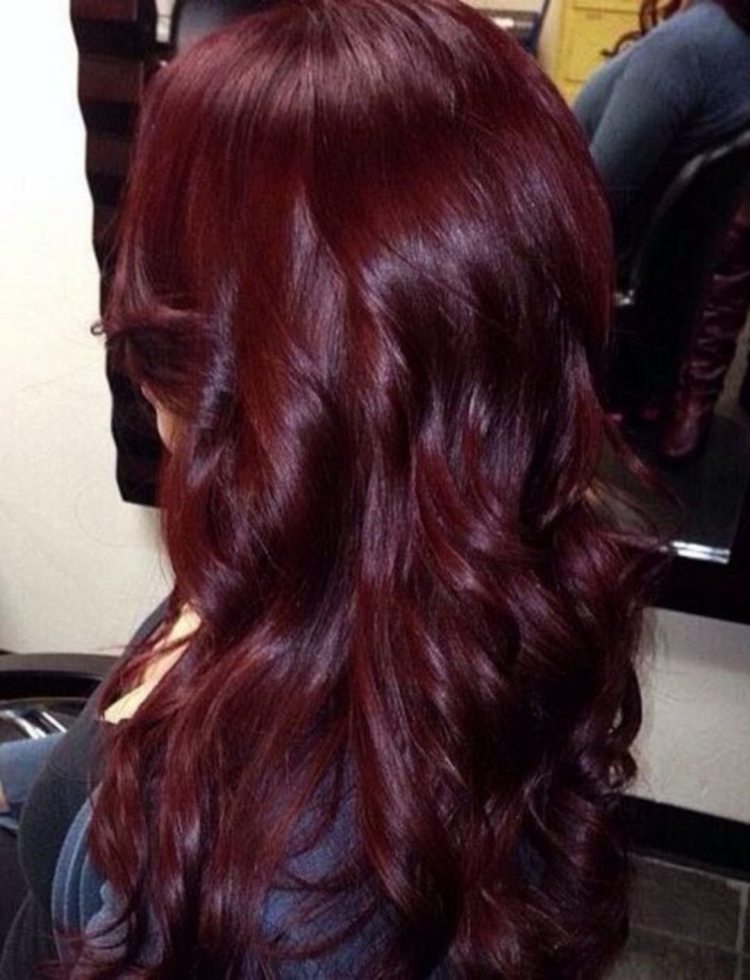 Мелирование красным цветом на темные волосы