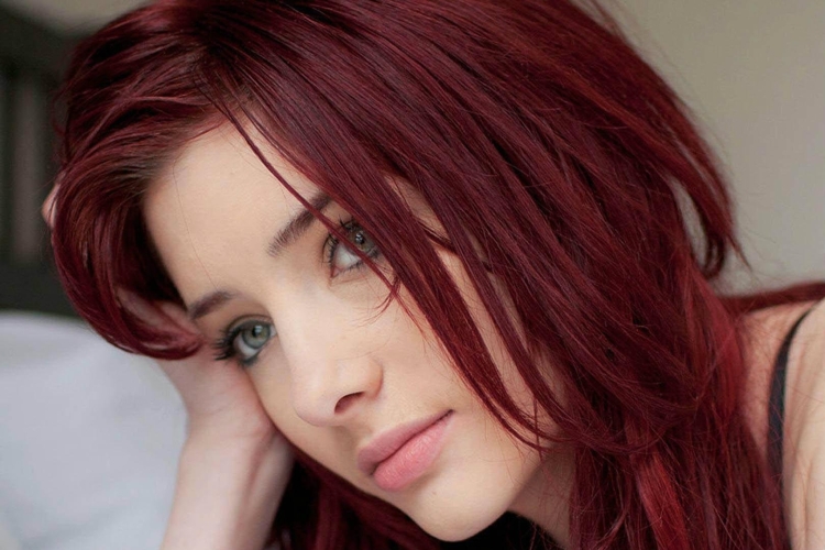 Балаяж каштановый бургунди