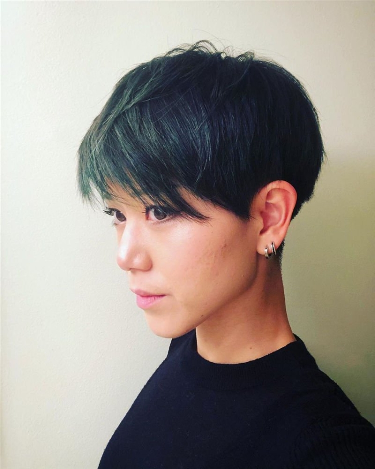 Азиатские короткие стрижки женские