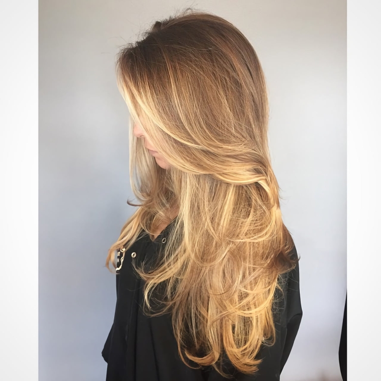 Стрижки на длинные волосы Каскад многослойный