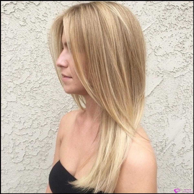 Каскад на длинные светлые волосы