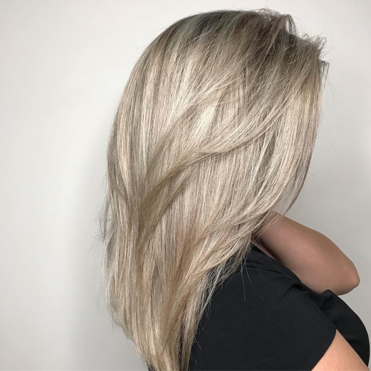 Блонд на средние волосы