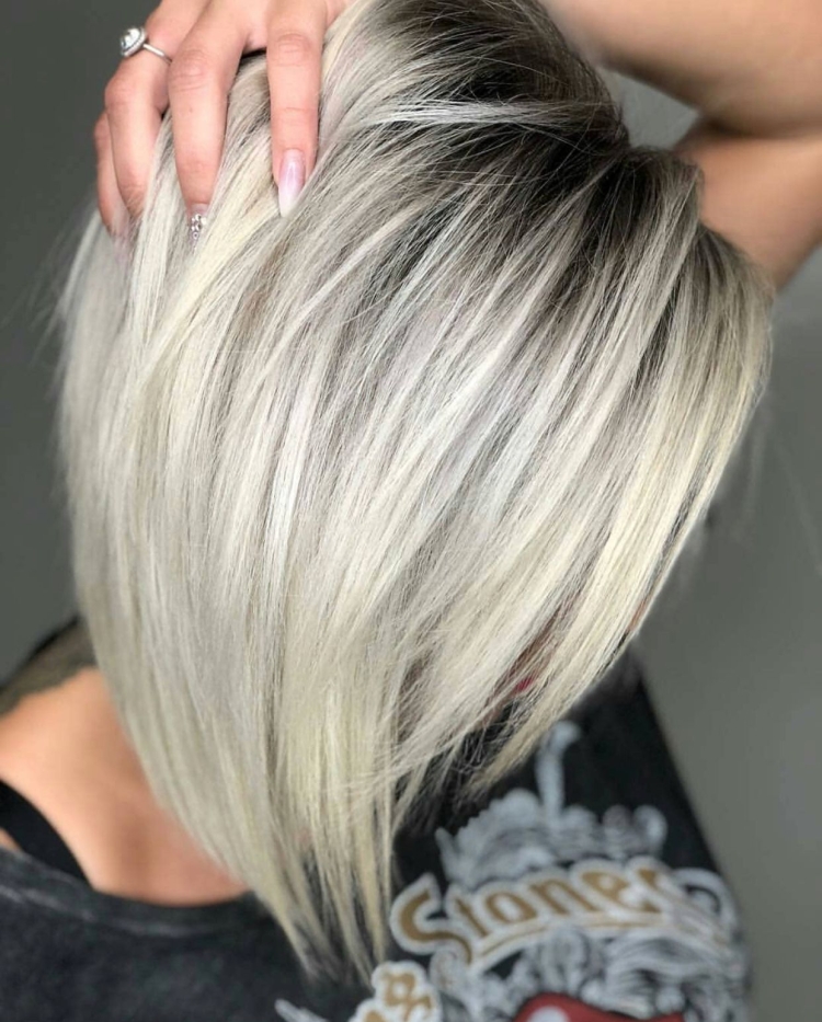 Холодный блонд на короткие волосы