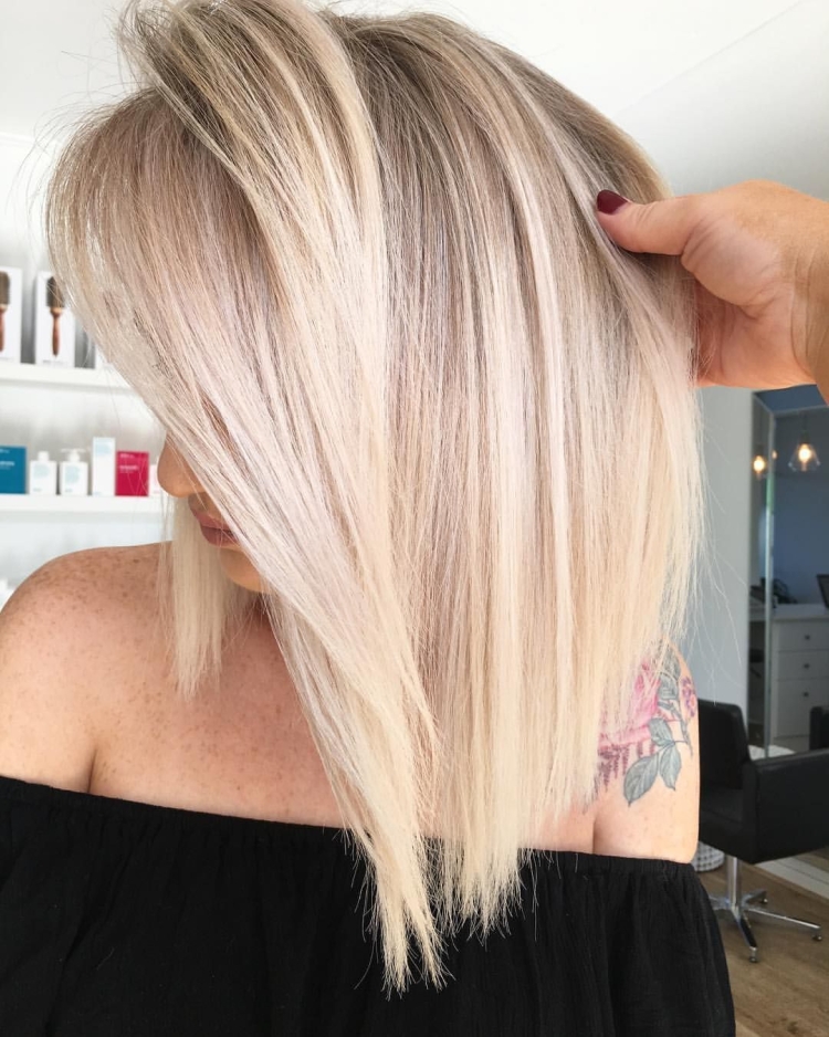 Окрашивание блонд с затемнением