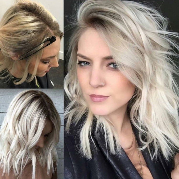 Блонд с затемнением корней