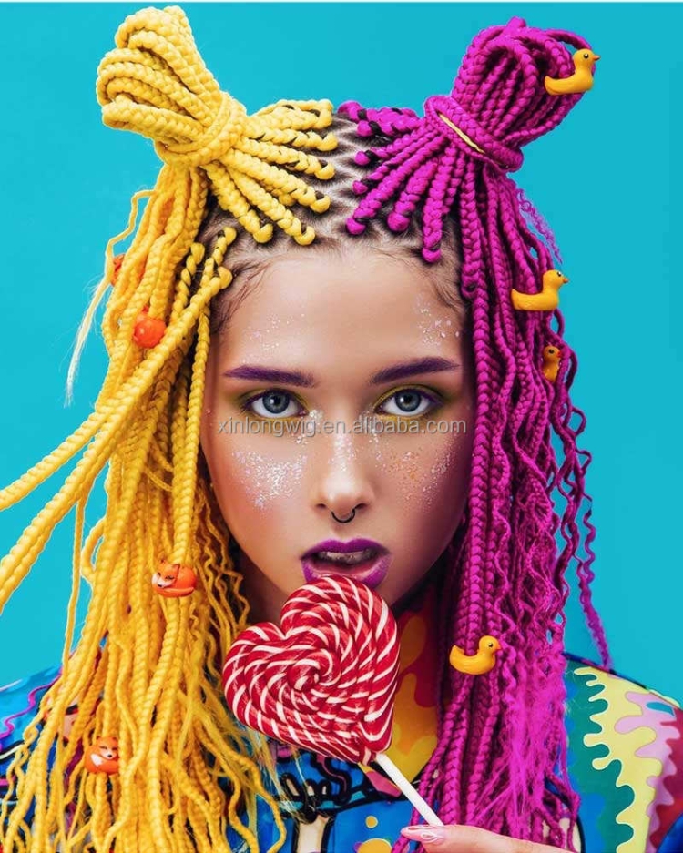 Африканские косички яркие цвета