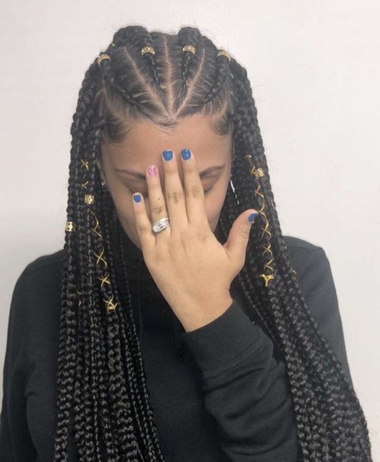 Брейды с украшениями