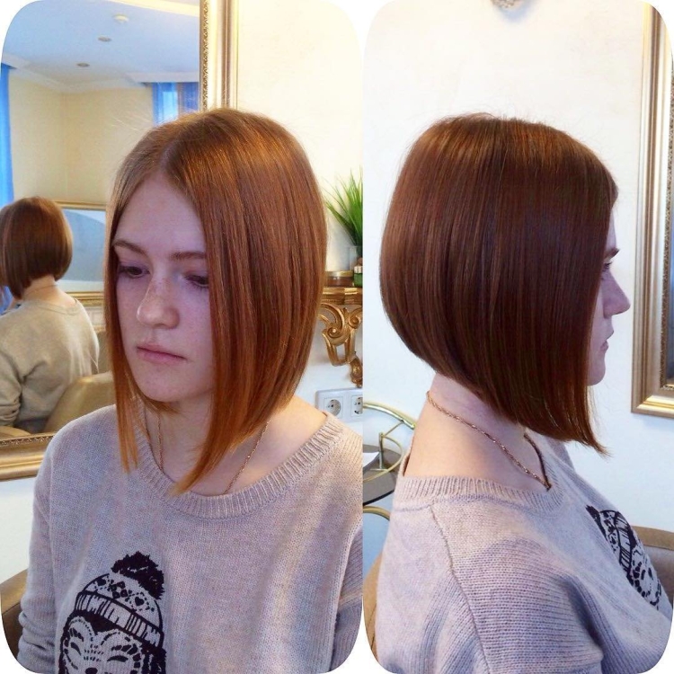 Стрижки до и после на средние волосы