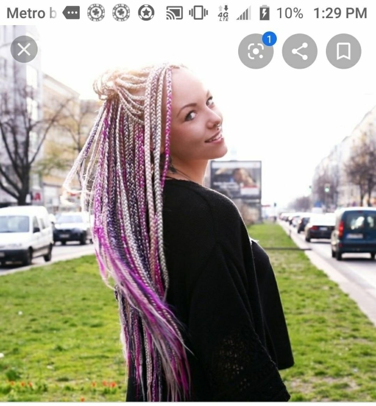 Афрокосы белые с розовым