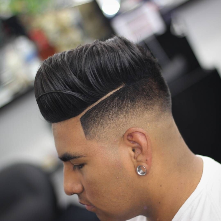 Мужские прически с выбритыми полосками