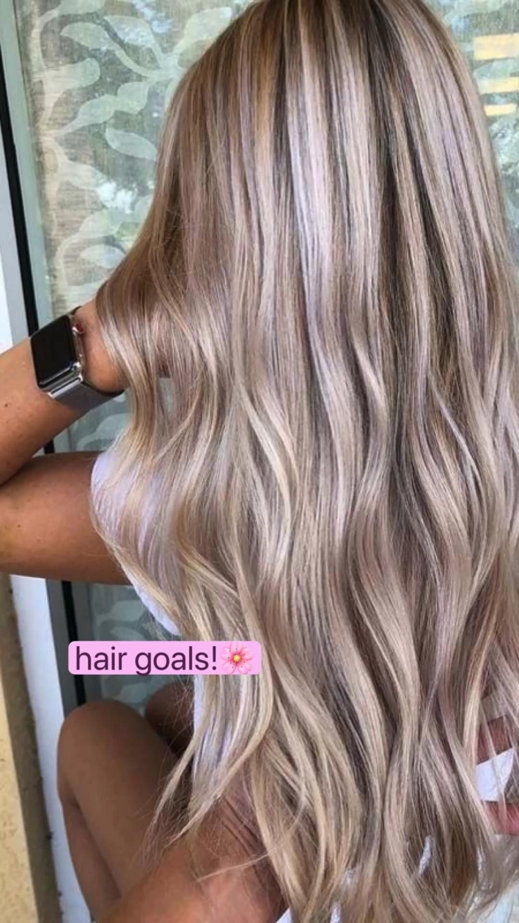 Балаяж жемчужный блонд