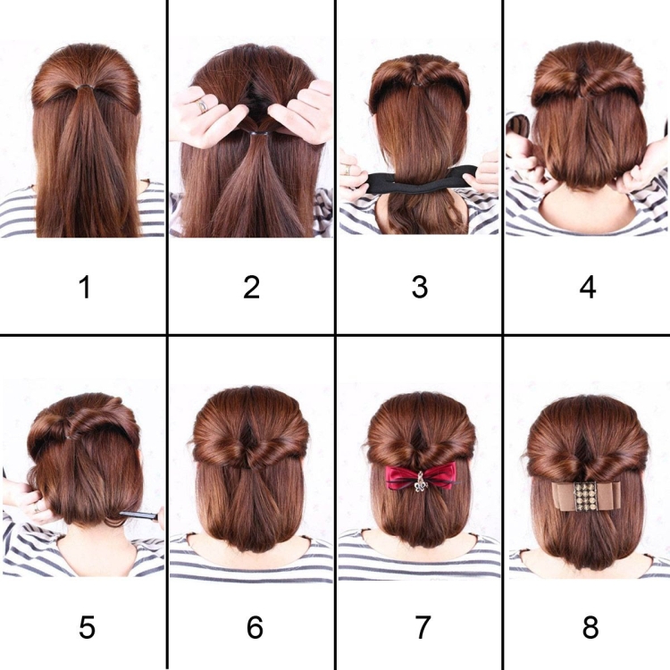 Прически с петелькой для волос пошагово