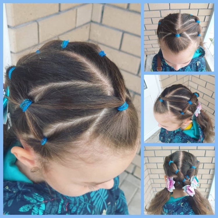 Прически с резинками на коротенькие волосы