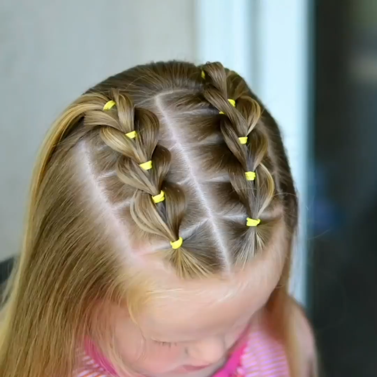 Причёски с резиночками для девочек