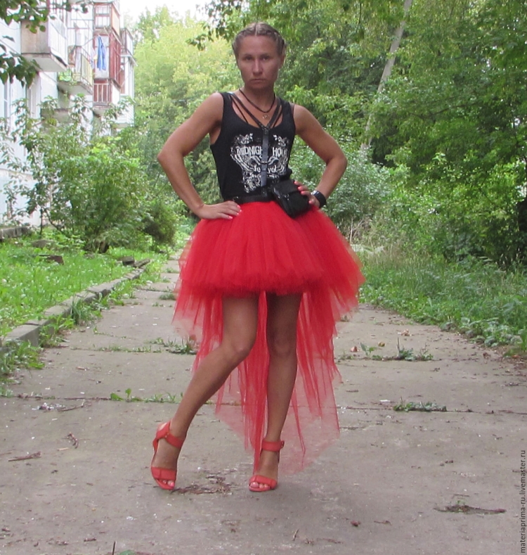 Юбка пачка со шлейфом