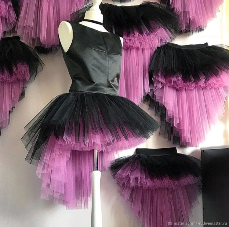 Юбка пачка со шлейфом