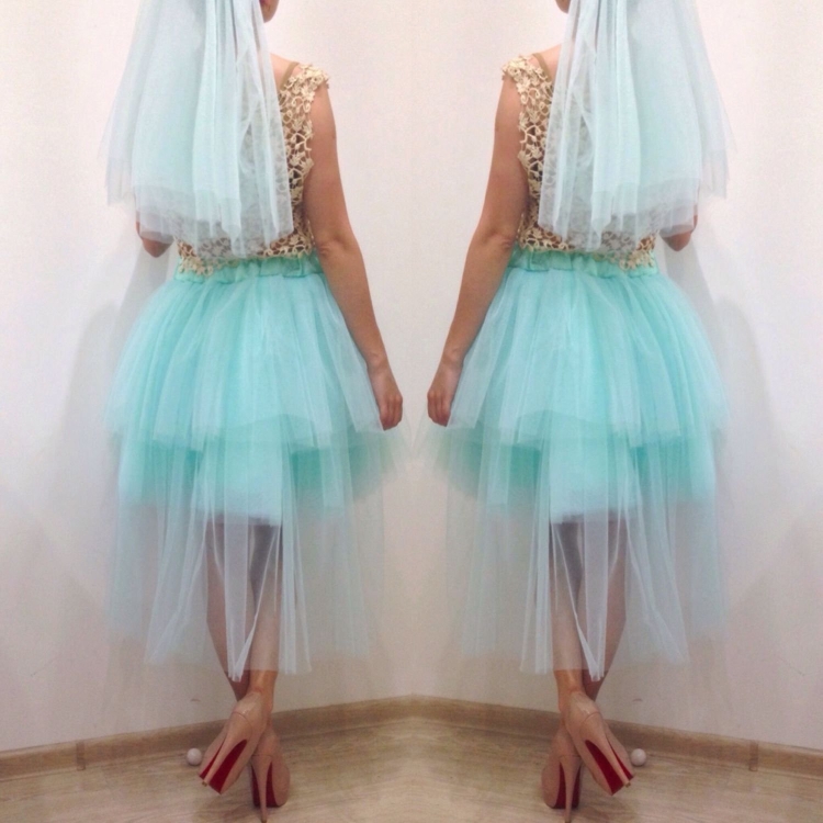 Фатиновые юбки со шлейфом