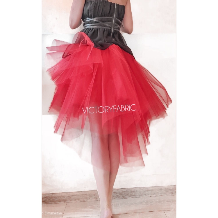 Юбка фатин со шлейфом