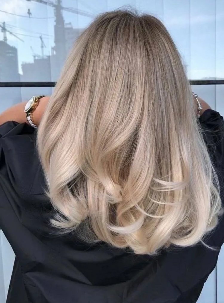 Окрашивание балаяж блонд на средние 2022