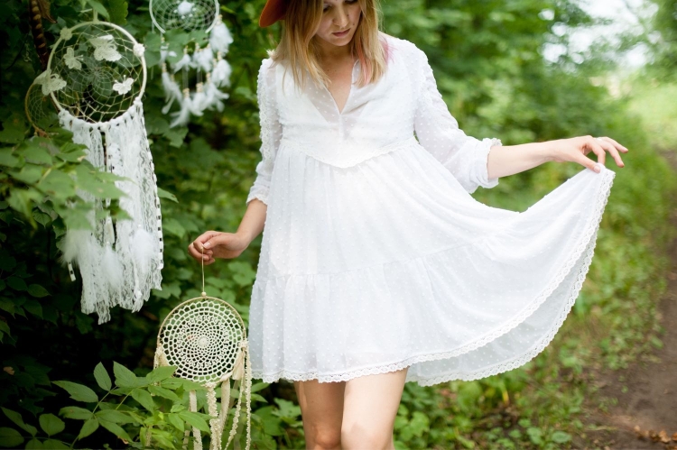 Платье кружевное летнее