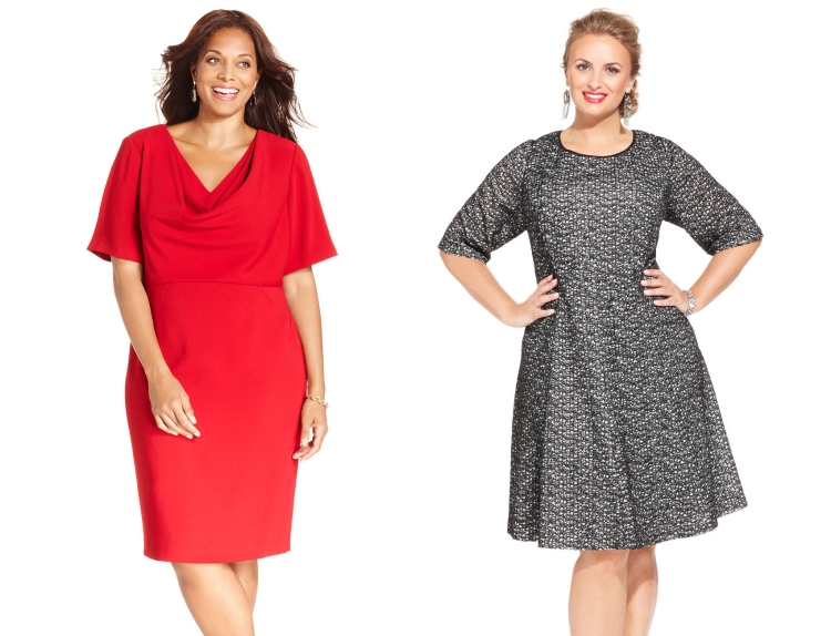 Фасоны платьев комбинац фото для полных