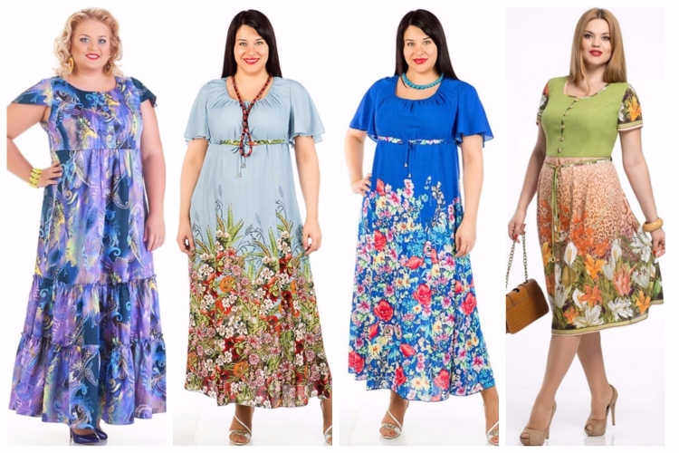 Летние платья для полных женщин