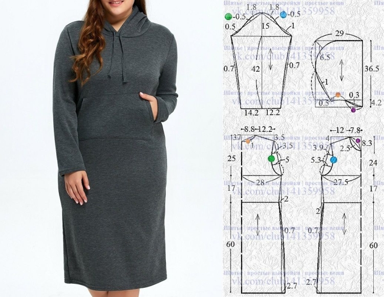 Крой трикотажного платья