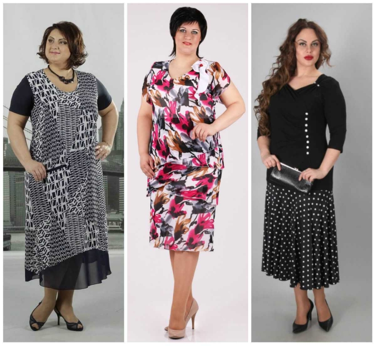 Летние платья для полных женщин стильные фасоны