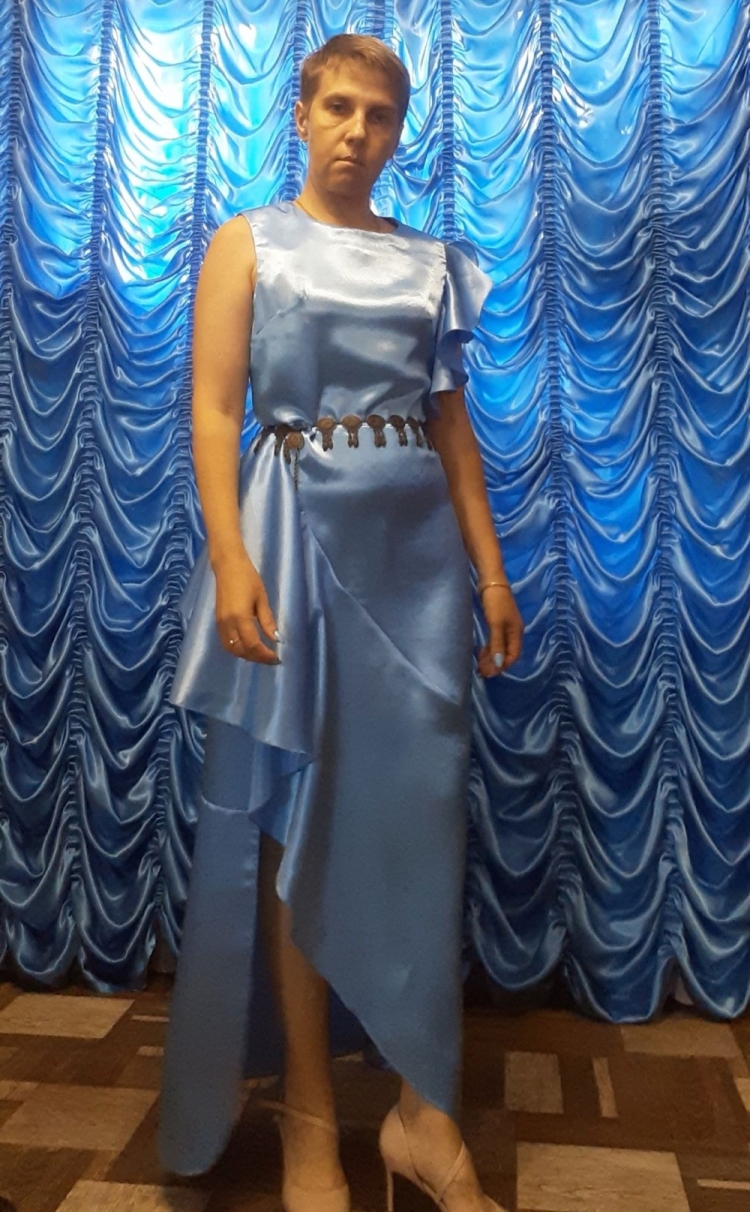 Сарафан из креп сатина