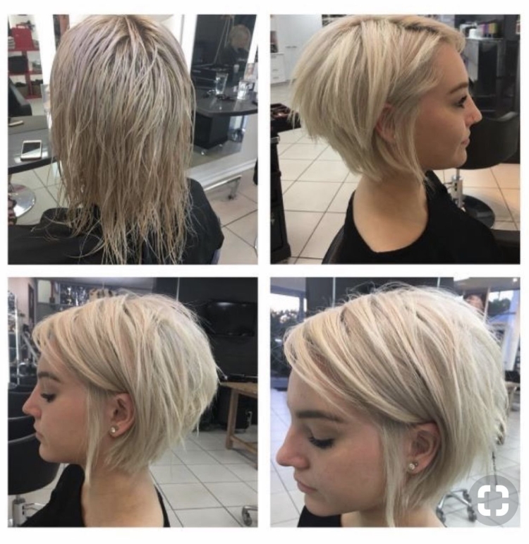 Боб Пикси каре Каскад стрижка на средние волосы